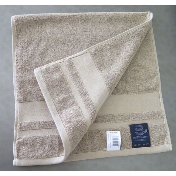 Ralph Lauren Wilton 16" x 32.5" Desert Tan 100% Cotton Hand Towel - Picture 2 of 7